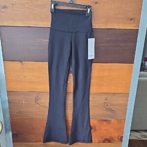 Lululemon Black Bootcut Leggings with High-Rise Waistband
